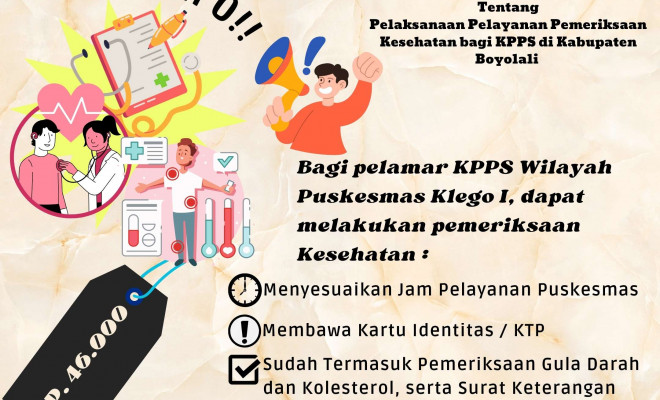 Pemeriksaan Pemeriksaan Kesehatan bagi Kelompok KPPS Pemilu 2024